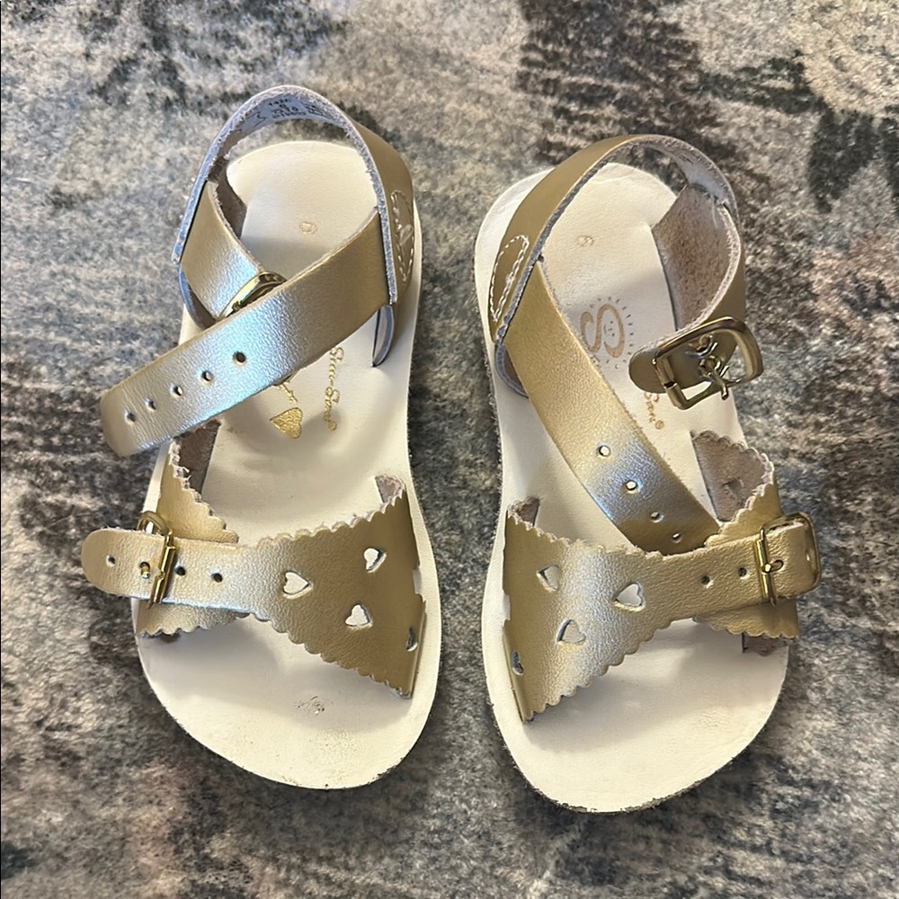 Salt Water Sandals Gold Metallic Sandals